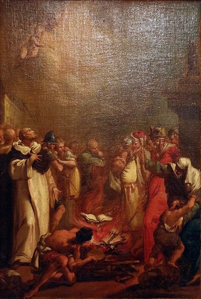 Ordalia per il libro di san Domenico - Palazzo dei Diamanti, Ferrara
